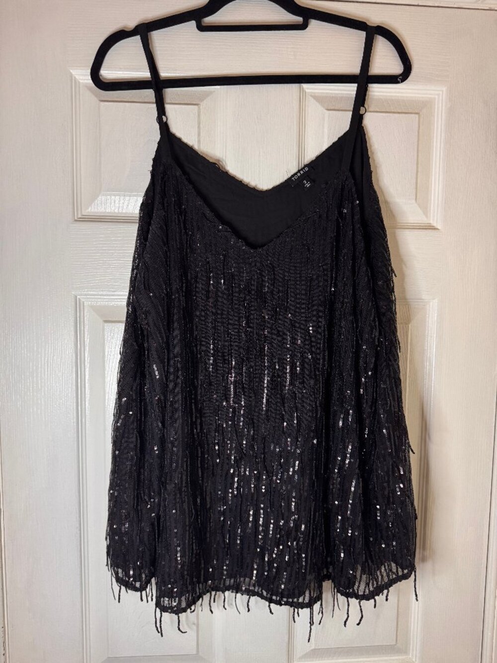 TORRID Sophie Swing Cami - Sequin Fringe Black
